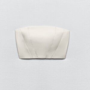 Zara Faux Leather White Corset